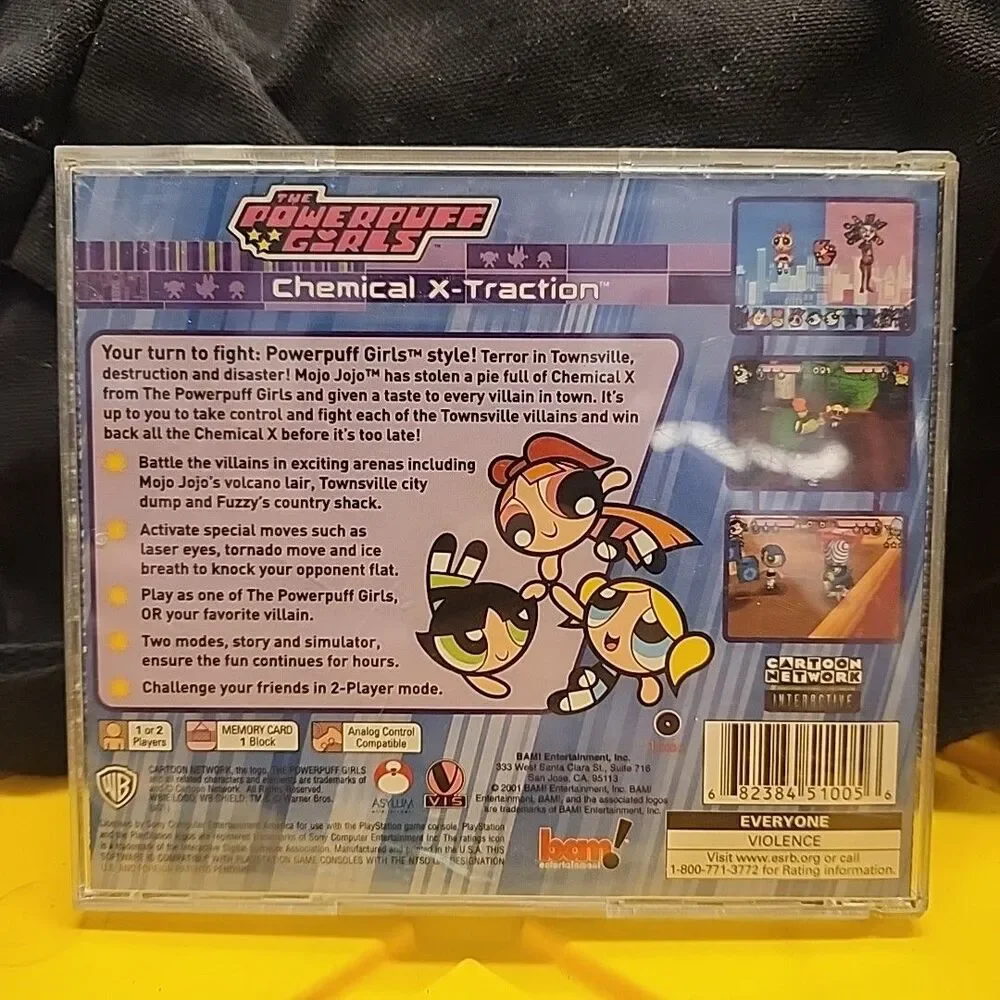 The Powerpuff Girls Chemical X-Traction Sony Playstation 1 PS1 Missing Manual